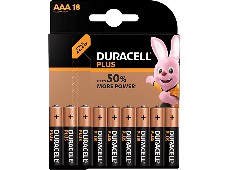 Duracell Plus Power LR03 Alcalino 1.5 V 18 Uds
