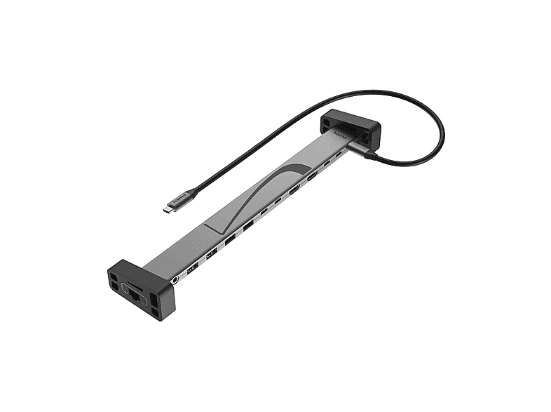 Hama 00200149 12 conexiones: USB-A USB-C HDMI DisplayPort RJ45 Audio Jack Gris