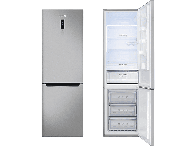 Fagor 3FFK-6845X No Frost 200 cm Alto 351 l SuperCool SuperFreeze LED 4 Estrellas Inox