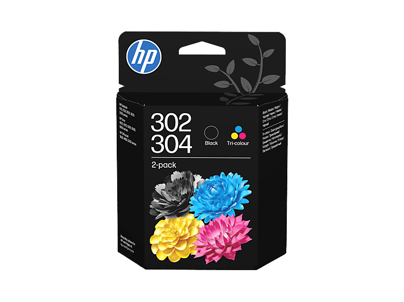 HP 302/304 1x Cartucho de Tinta Negra 1x Cartucho de Tinta Tricolor