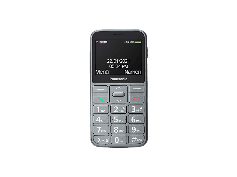 Panasonic KX-TU160 Gris 1100 mAh Pantalla TFT-LCD grande de 2,4'' Teclas retroiluminadas Compatible con audífonos Luz LED brillante