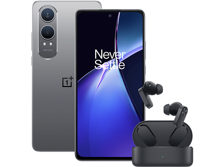 OnePlus Nord CE 4 Lite Super Silver 256 GB 8 GB RAM 6.67 AMOLED Full HD+ Snapdragon™ 695 5G Android + Auriculares OnePlus Nord Buds 2
