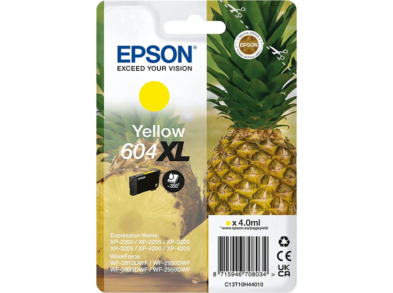 Epson 604XL INK Tamaño XL Hasta 500 páginas Amarillo