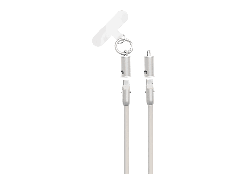 Panda Lanyard 1.2m Cable USB-C Goma Carga rápida 60W Canela