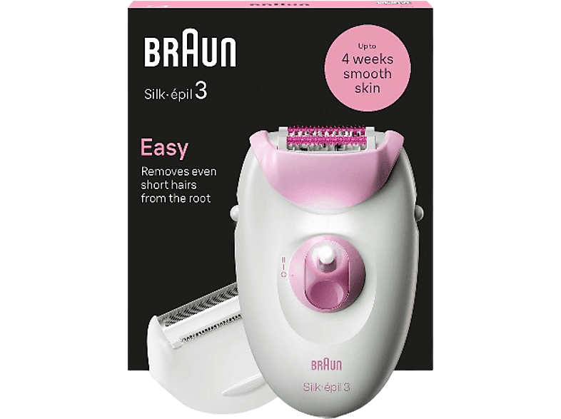 Braun Silk-épil 3 3-031 Depiladora con cable Rasura y recorta 2 accesorios