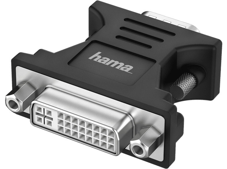 Hama 00200341 De conector VGA a enchufe DVI Negro