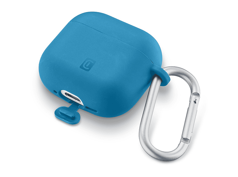 CellularLine Bounce Compatible con AirPods Pro 3 Silicona Con Gancho Azul