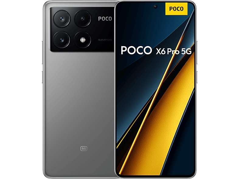 Poco X6 Pro Gris 512GB 12GB RAM 6.67 AMOLED 1,5K Dimensity 8300-Ultra 5000 mAh Xiaomi HyperOS Android,