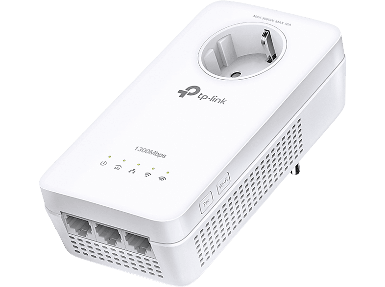 TP-Link TL-WPA8631P PLC AV1300 Wi-Fi AC1200 Doble Banda 3 Puertos Gigabit Blanco