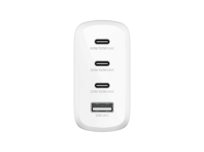 Belkin BBC023kqWH-MR Compatibilidad Universal 3x USB-C 1x USB-A 112 W Blanco