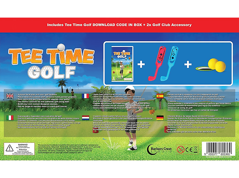Nintendo Switch Tee Time Golf (con palos de golf) (Código de descarga)