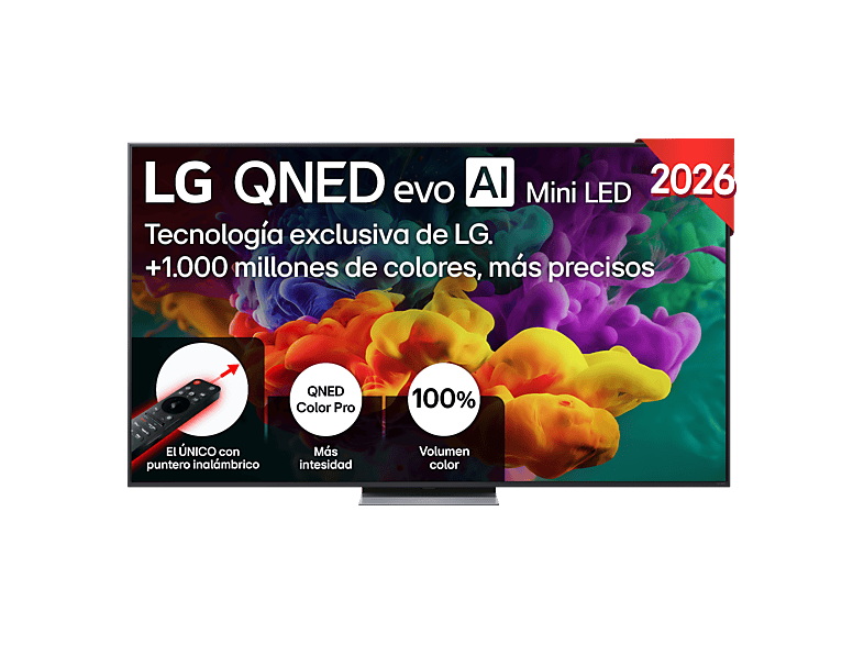 LG 75QNED86B6B UHD 4K Procesador Inteligente α8 AI Processor 4K Gen3 Smart TV DVB-T2 (H.265) Negro