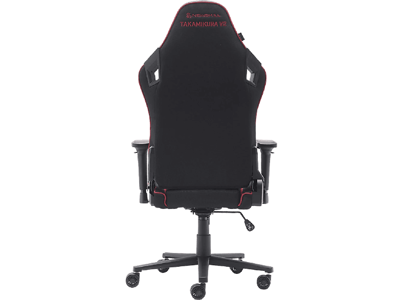 Newskill Takamikura V2 Reposabrazos 4D Tela Transpirable Cojines Lumbar y Cervical Reclinable en 180º Hasta 136 kg Rojo