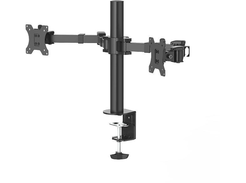 Hama Holder Para 2 Monitores De 13 a 35 VESA Inclinación +35°/-35° Giro 180° Hasta 15kg Altura ajustable Negro