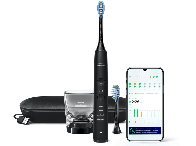 Cepillo eléctrico – Philips Sonicare DiamondClean HX9913/18 tecnología sónica sensor de presión 4 modos 3 intensidades App