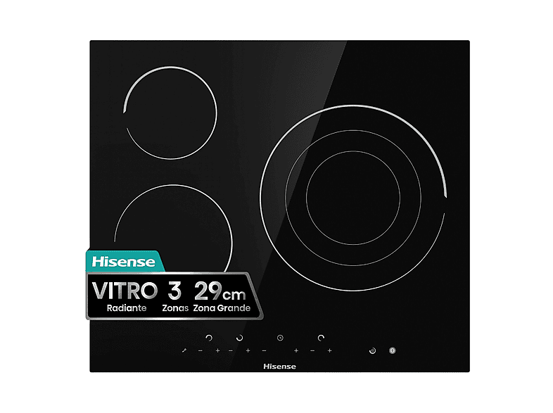 Hisense E6322C 3 3 zonas Zona XL 30 cm Control táctil 60 cm Negro