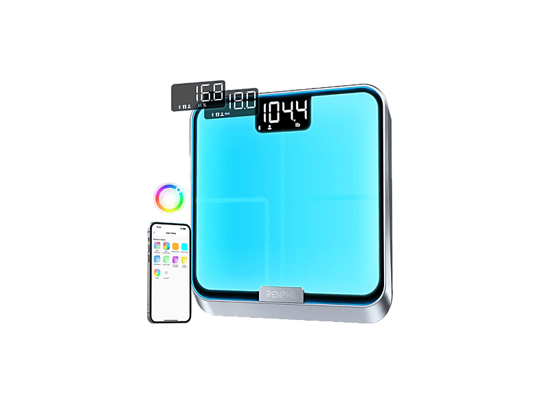 Renpho PEU-R-A017 160 kg Pantalla LED Multicolor Gris