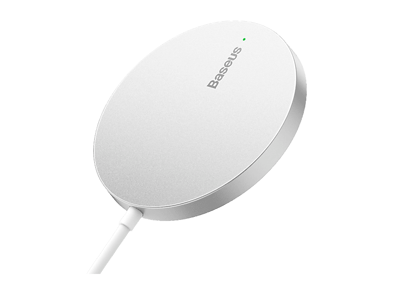 Baseus SIMPLE MINI3 15W Carga inalámbrica MagSafe y Qi Plateado