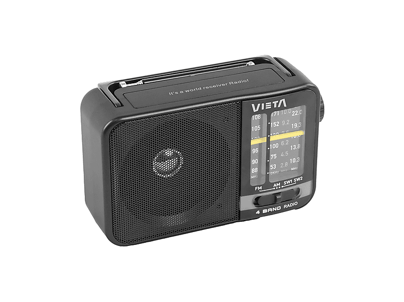 Vieta VM-RF200BK 5W Altavoz Incorporado AM FM SW1 SW2 Negro