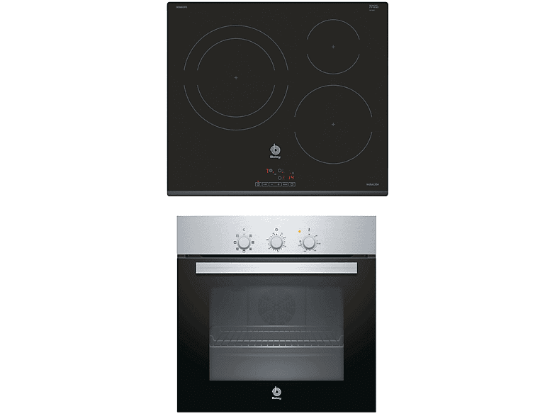 Balay 3HI833XP Placa de inducción 3 zonas Horno multifunción Aire caliente 3D 60 cm A Inox