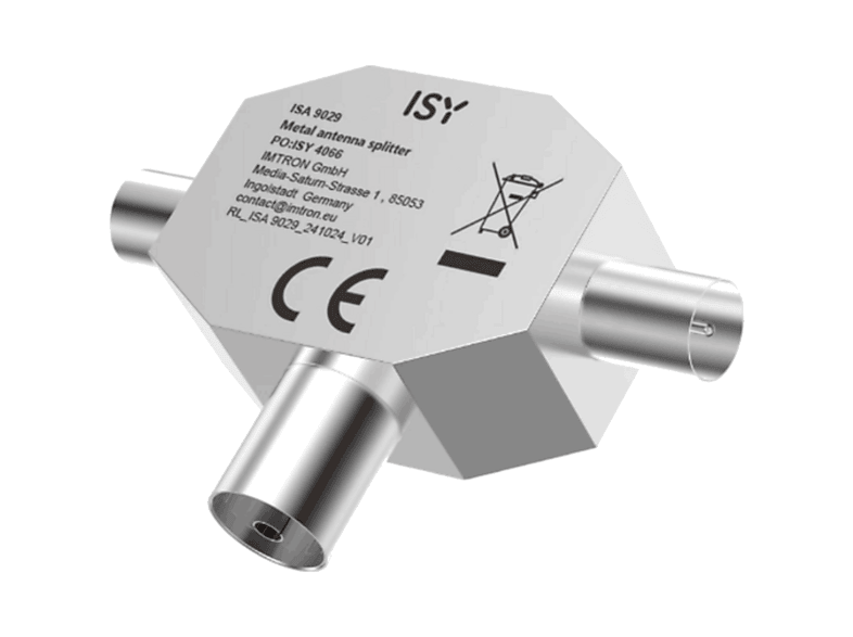 ISY ISA-9029 2 Conectores hembra y 1 macho Blanco