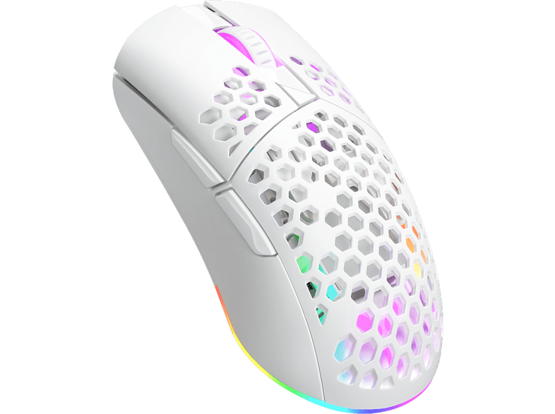 ISY IGM 5000-WT Ultralight WL RGB Gam Mouse Inalámbrico Scroll Blanco