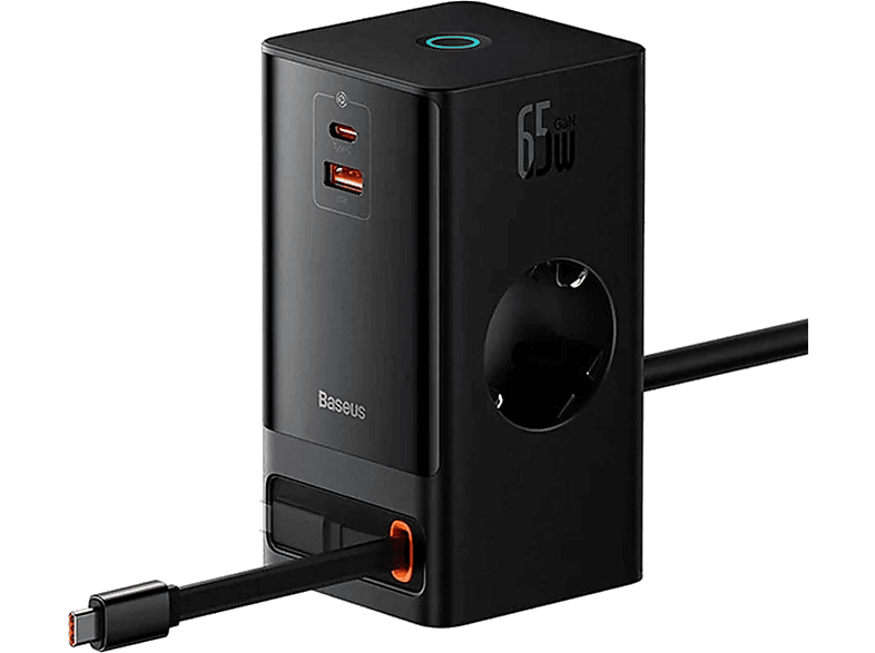 Baseus PowerCombo Tower 5 in 1 Universal 65W Negro