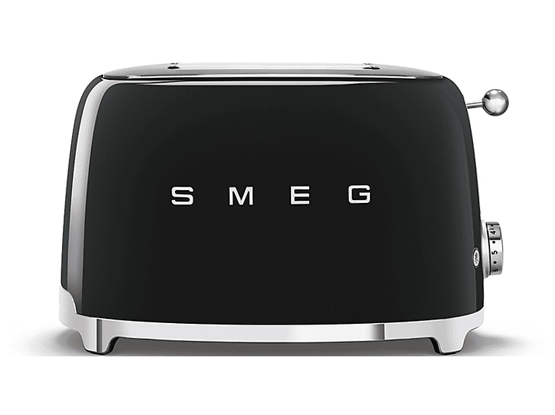 Smeg TSF01BLEU 950 W 2 rebanadas 2 ranuras 50's Style Acabado brillante Negro