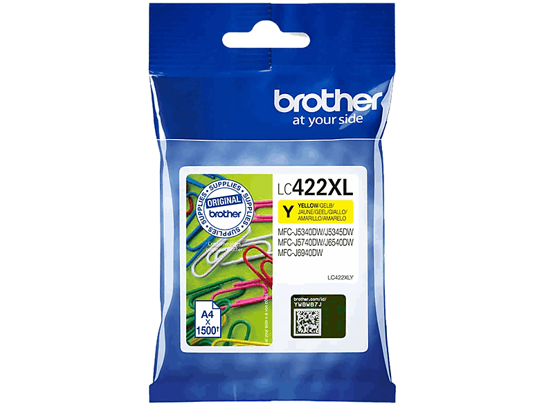 Brother XL LC422XLY Hasta 1500 páginas ISO/IEC 24711 Magenta