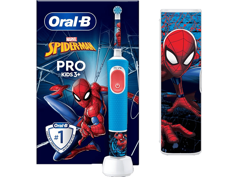 Oral-B Pro Kids Spider-Man 2 Modos Estuche de viaje Diseñado Por Braun