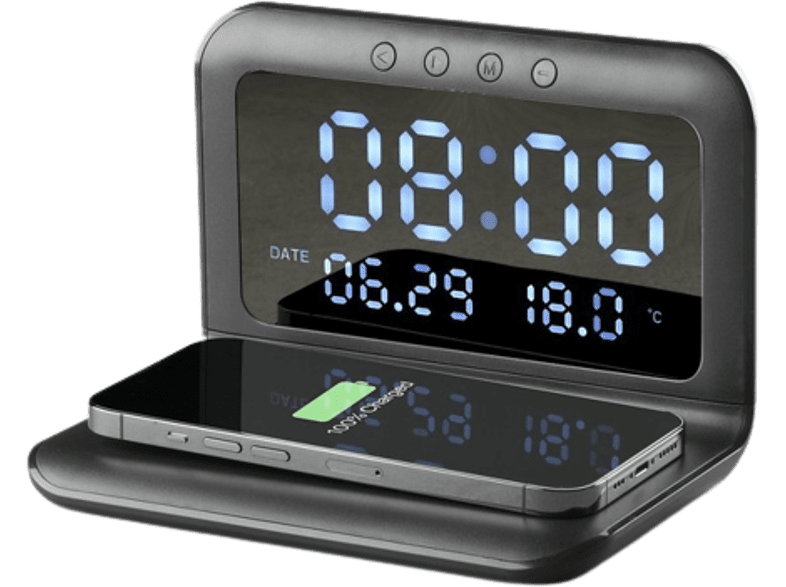 Cellular Line WIRELESSCLOCKK Despertador 15 W Negro