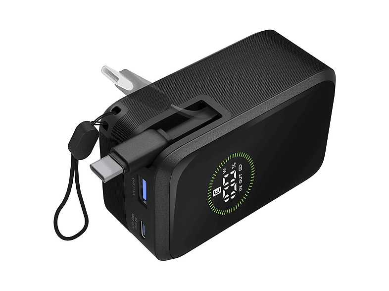 CellularLine Roller 10000 mAh Carga rápida 45 W 72 horas USB-C USAB-A Negro