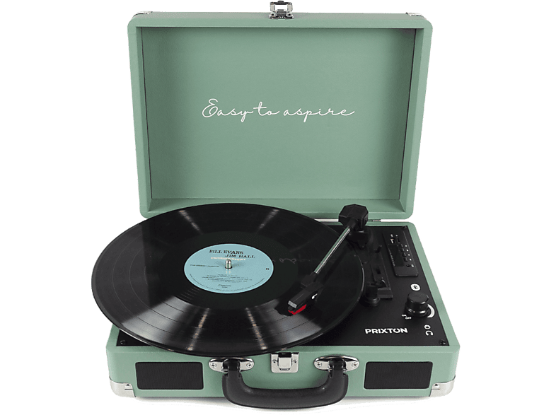 Prixton VC400 78 rpm Bluetooth USB 2 Altavoces 3W  Digitalizador de vinilos Verde