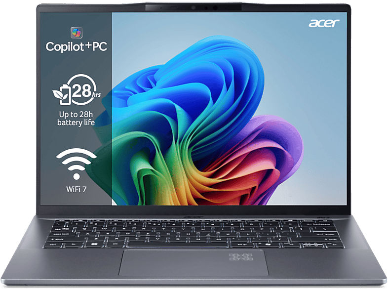 Acer Swift Go 14 AI SFG14-01-X41D Copilot+PC 14.5 FHD+ Snapdragon® X Plus X1P-42100 8C 45 TOPS 16GB RAM 1TB SSD Adreno™ W11