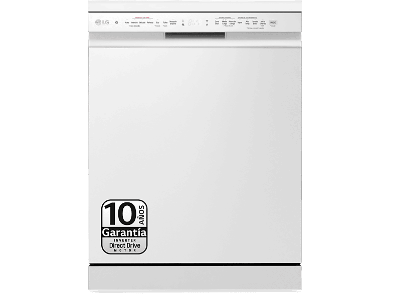 LG DF243FWS 14 servicios 10 programas 60 cm 3ª bandeja TrueSteam™ QuadWash™ Blanco