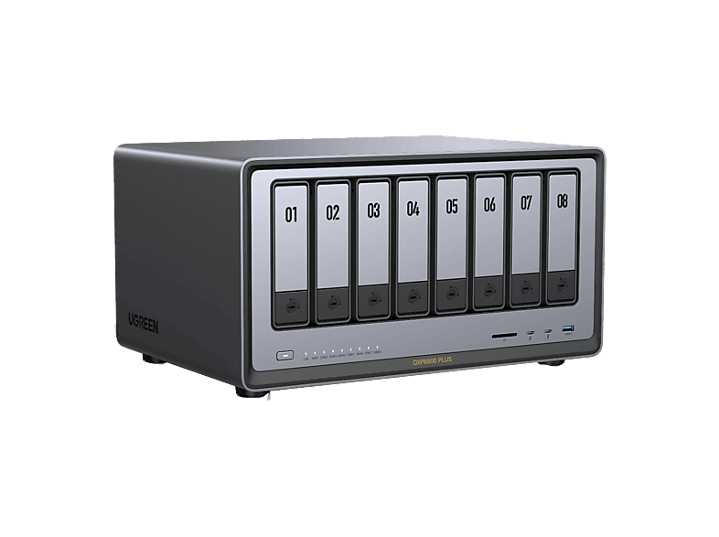UGREEN DXP8800 Plus SSD 208TB 10 Gbit/s 8 Bahías Procesador Intel Core i5 de 12ª generación Gris