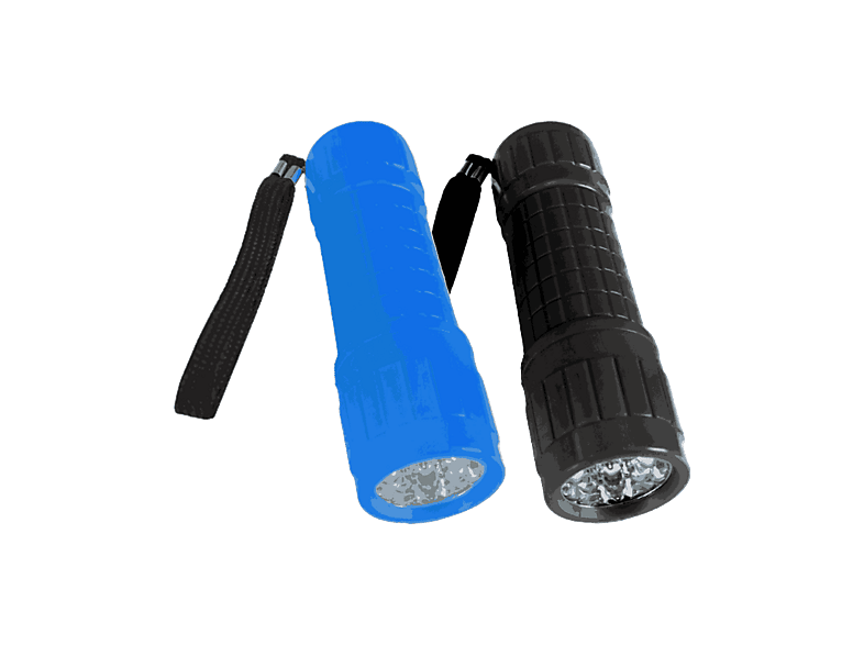 Panda TC-65LB 2 unidades 9 LEDs 60 lúmenes Alcance 5 metros Pilas AAA Azul y Negro