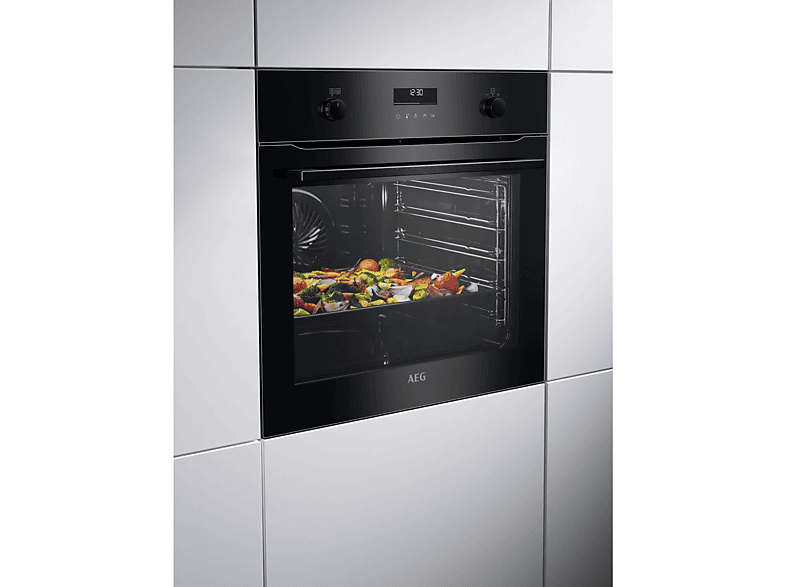AEG BPK535060B Multifunción Pirolítico 71 l Función Grill 60 cm  Cristal Negro