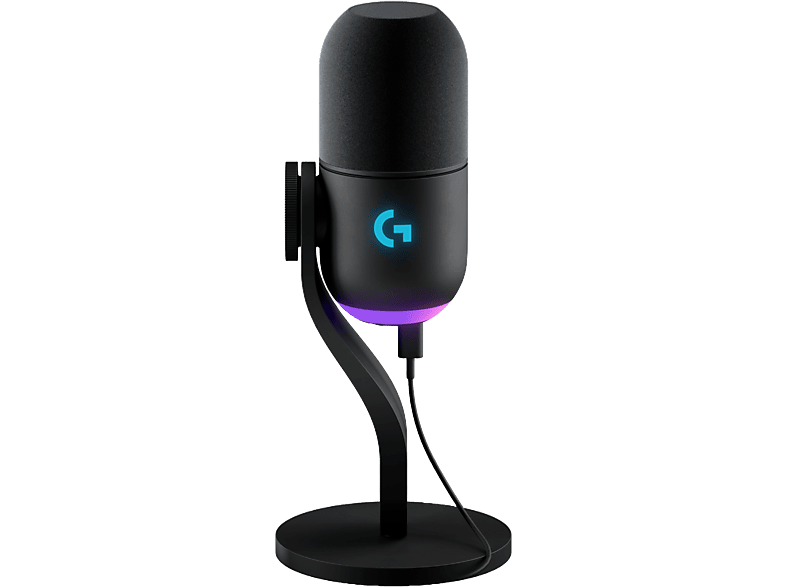 Logitech G Yeti GX para Gaming USB RGB Lightsync Bloqueo de ruido ambiental Supercardioide Personalizable PC-Mac Negro