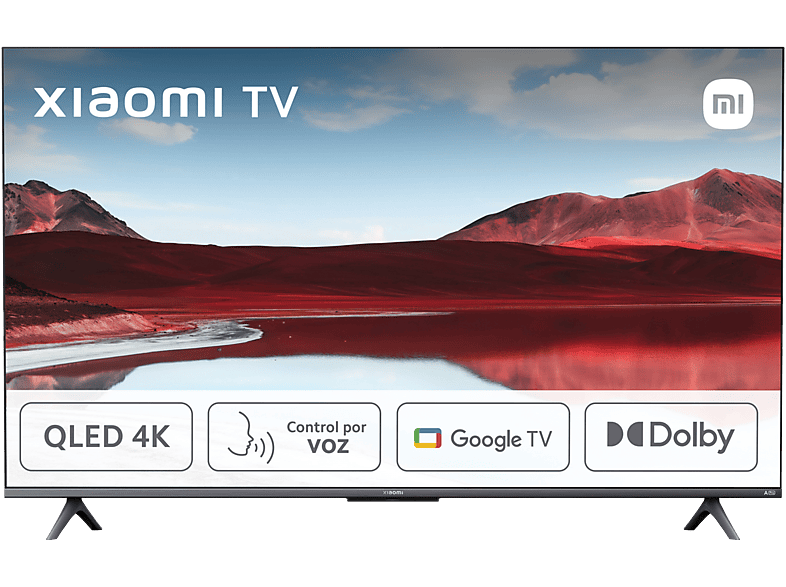 Xiaomi A PRO 2025 55 QLED 4K Smart TV (Google TV) Dolby Vision Control por voz Black
