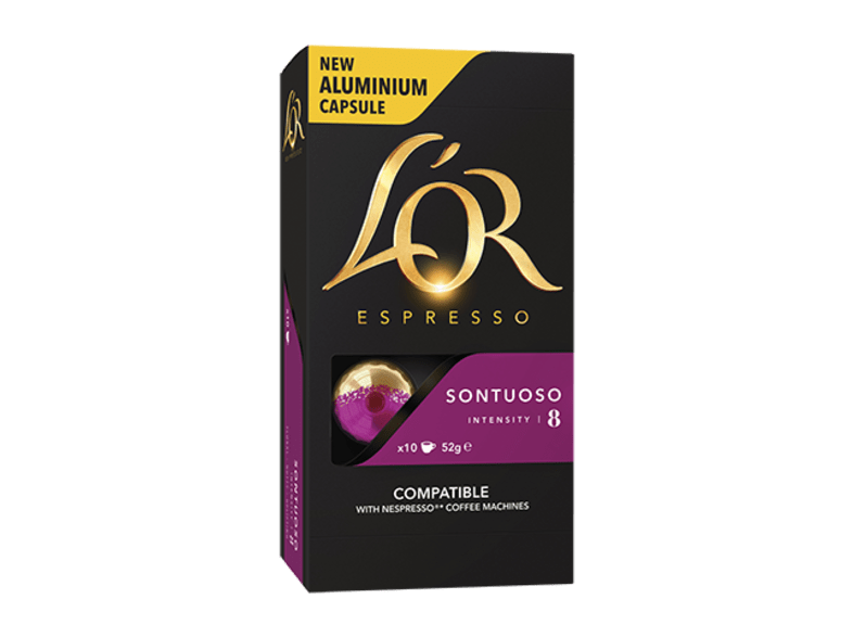 Cápsulas monodosis LOR Espresso Sontuoso 08 pack de 10 compatible para Nespresso