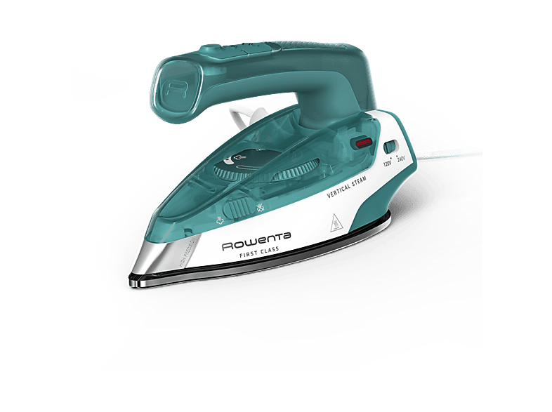 Plancha de vapor Rowenta First Class Plancha de viaje Doble voltaje 120-240 V Vapor vertical Golpe de vapor 45 g/min Calentamiento rápido Verde