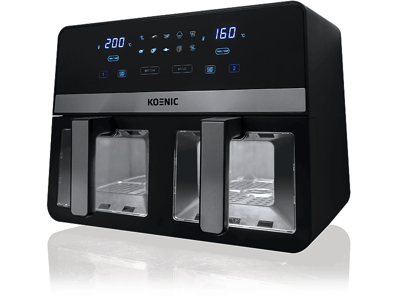 Koenic KAF 924224 B 2400 W 9l 8 Programas 80-200ºC Negro/Plata