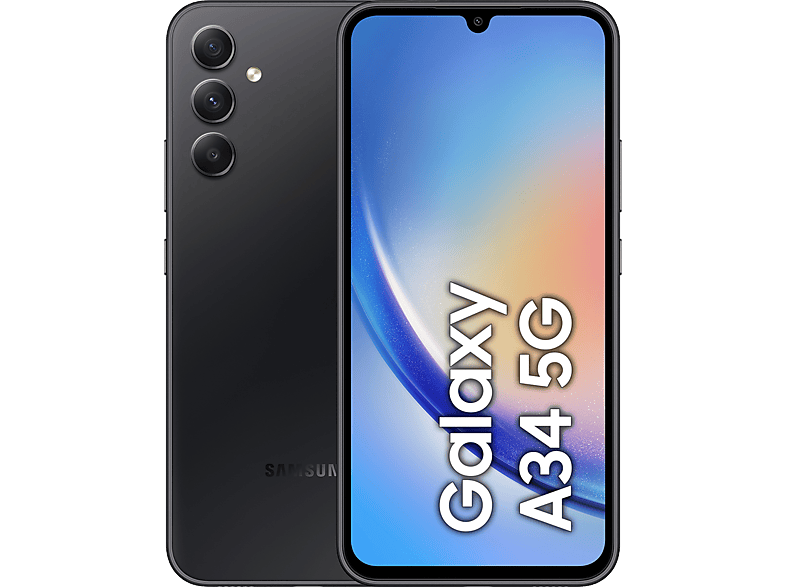 Samsung Galaxy A34 Black 128 GB 6 GB RAM 6.6  FHD+ Mediatek Dimensity 1080 Octa-Core 5000 mAh Android 13