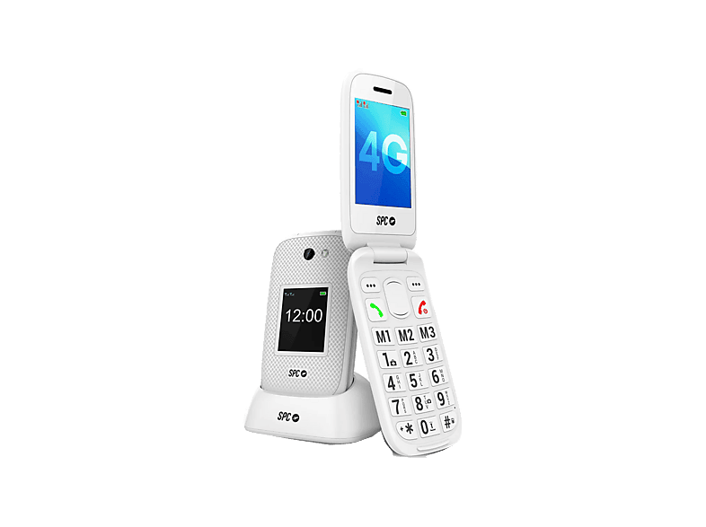 SPC Harmony 2 Blanco 48 MB 1600 mAh Doble Pantalla de 2,8 + 1,77 Timbre alto 104dB Teclas XL Botón SOS IP44