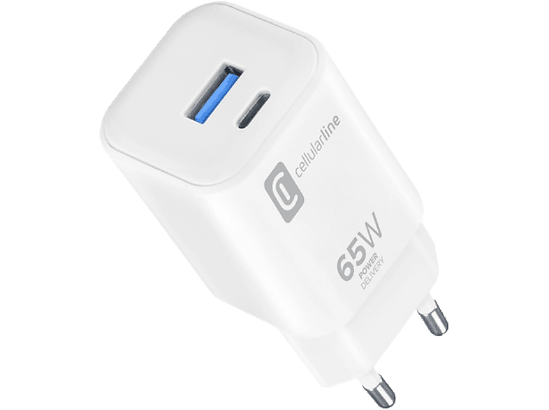 CellularLine ACHUSBC2PD65WSMLW Doble puerto Universal Blanco