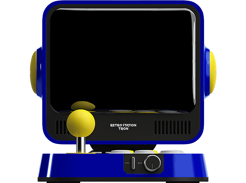 My Arcade Arcade RetroStation Mega Man y Street Fighter Pantalla LCD 8 Altavoz doble Super Bass Azul y amarillo
