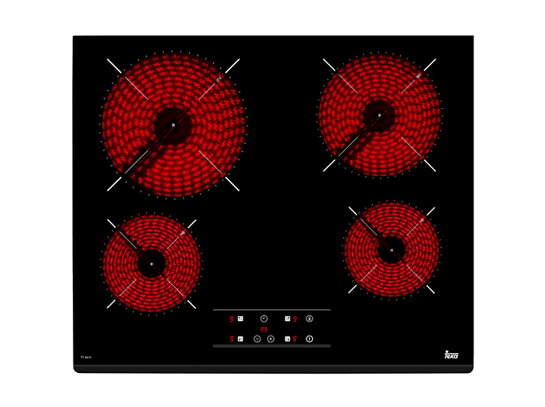 Teka TZ 6415 4 zonas Zona grande 21 cm Touch Control 60 cm Negro