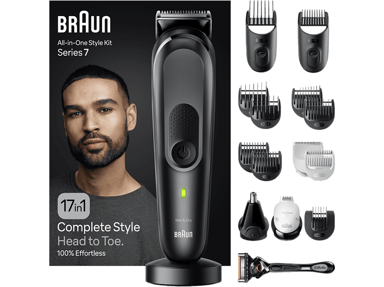 Braun MGK7491 Series 7 Recortadora Todo En Uno 12 accesorios Wet&Dry