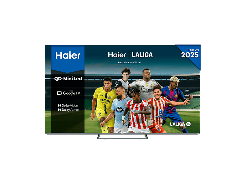 Haier M80 Series H65M80FUX Smart TV (Google TV) HDR 4K Dolby Atmos Gaming 120Hz Altavoces con Sonido KEF Negro